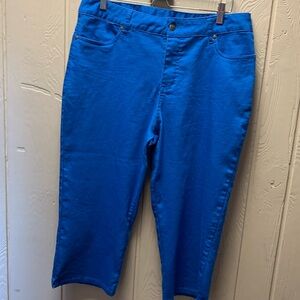 Women with Control blue capri pants size 16